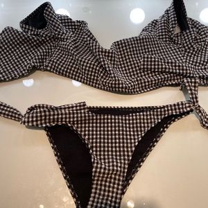 Black and white Gingham bathing suit